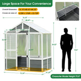 76''x48''x86'' Polycarbonate Greenhouse, Walk-in Outdoor Plant Gardening Greenhouse for Patio Backyard Lawn - V.I.P Digital Presence