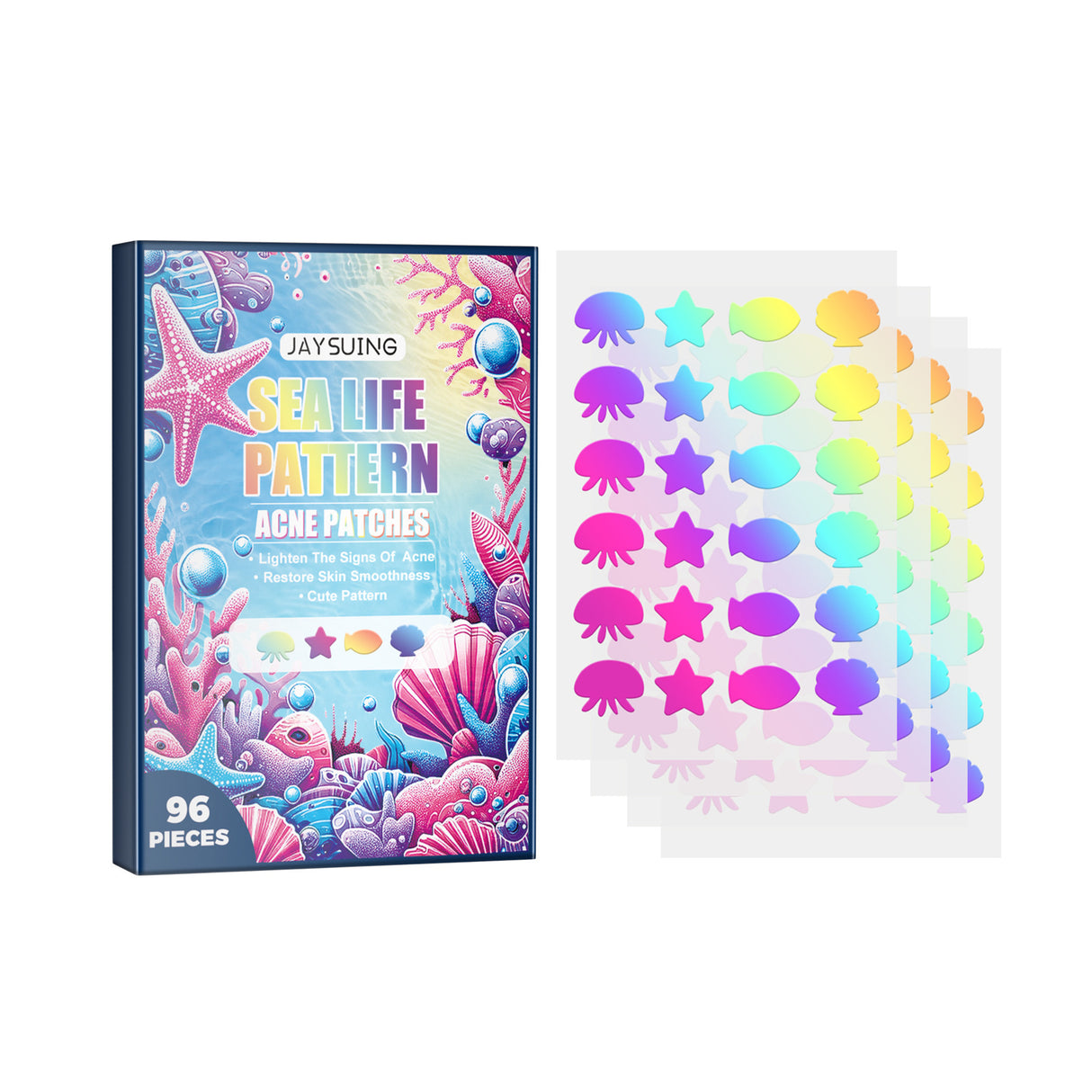 Sea Life Pattern Acne Patches, Lighten Acne Acne Repair Facial Skin Concealer Acne Patch