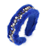 Fashionable women's rabbit hair rhinestone hair hoop - V.I.P Digital Presence