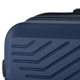 3 Piece Luggage Sets ABS Lightweight Suitcase with Two Hooks, Spinner Wheels, TSA Lock, (20/24/28) Navy