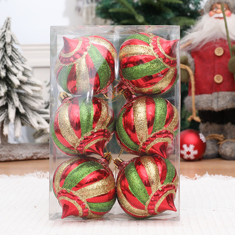 Christmas decoration painted onion shaped ball Christmas tree decoration hanging ball spiral cone ball - V.I.P Digital Presence
