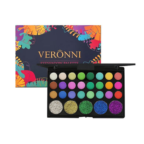 VERONNI 29-color eyeshadow matte pearlescent earth-tone eyeshadow smoky makeup multi-color eyeshadow palette - V.I.P Digital Presence