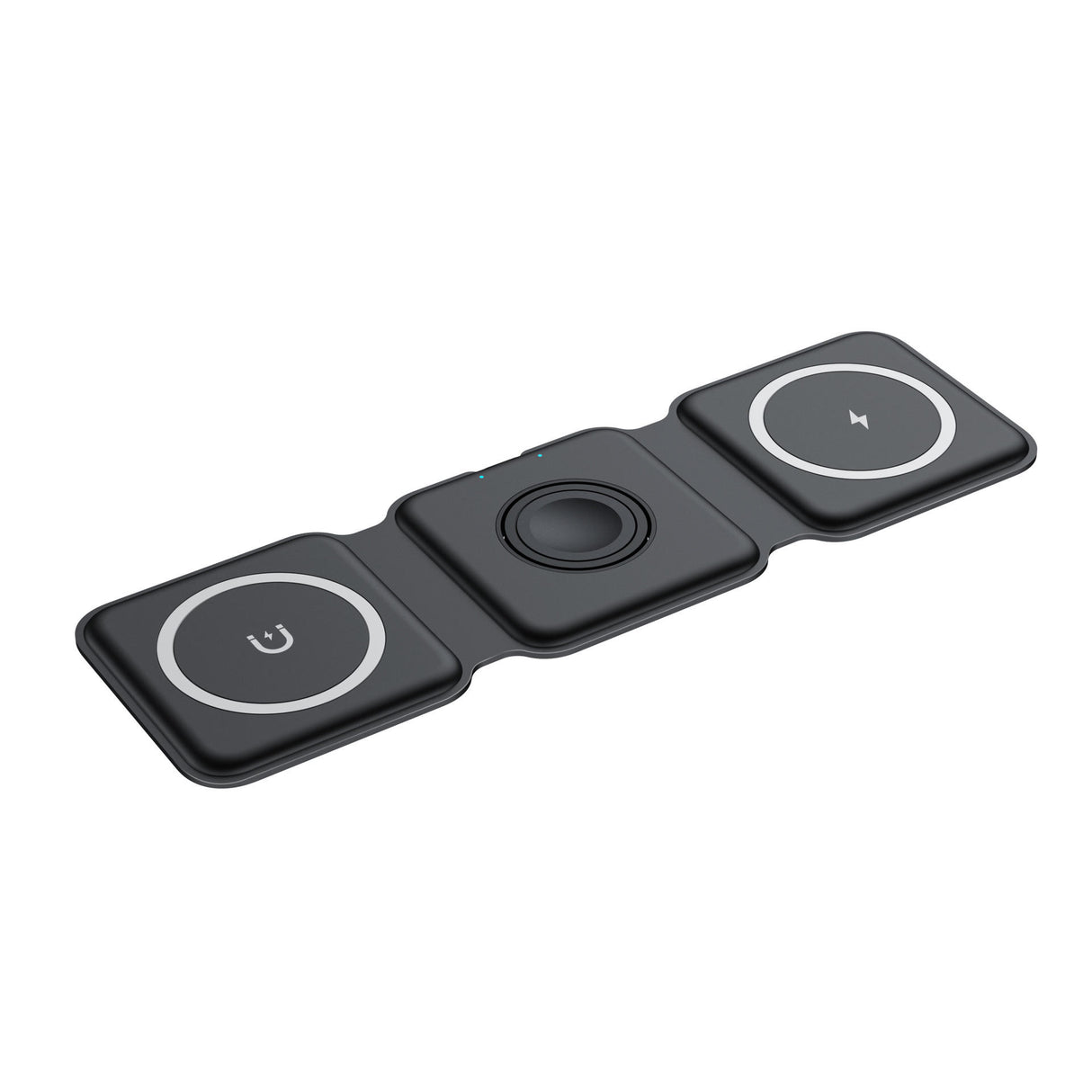 Cargador inalámbrico magnético plegable tres en uno Magsafe de 15 W con carga rápida para Apple Headset Watch