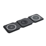 Cargador inalámbrico magnético plegable tres en uno Magsafe de 15 W con carga rápida para Apple Headset Watch