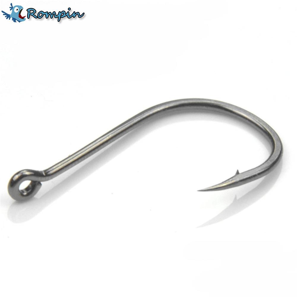 Rompin 50Pcs/box Size #2-15 High Carbon Steel Circle Owner Fishing Hooks - V.I.P Digital Presence