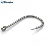 Rompin 50Pcs/box Size #2-15 High Carbon Steel Circle Owner Fishing Hooks - V.I.P Digital Presence