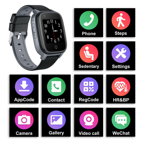 D32 Elderly Positioning Phone Watch 4G Anti-Lost Waterproof Smart Phone Watch With GPS Positioning - V.I.P Digital Presence