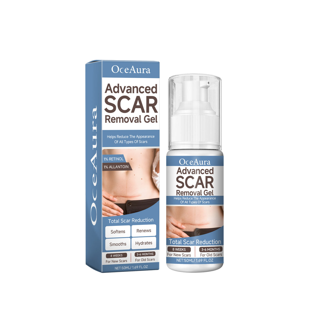 Oceaura Scar Whitening Repair Gel Moisturizes And Smooths Skin Repair Surgery Scar Pregnancy Care Gel - V.I.P Digital Presence