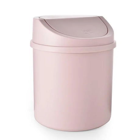 Minimalist plastic desktop trash can household press type with lid miscellaneous bin mini makeup table storage bin - V.I.P Digital Presence