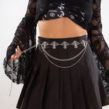 Gothic style spider web iron chain body chain retro carved sunflower alloy waist chain - V.I.P Digital Presence