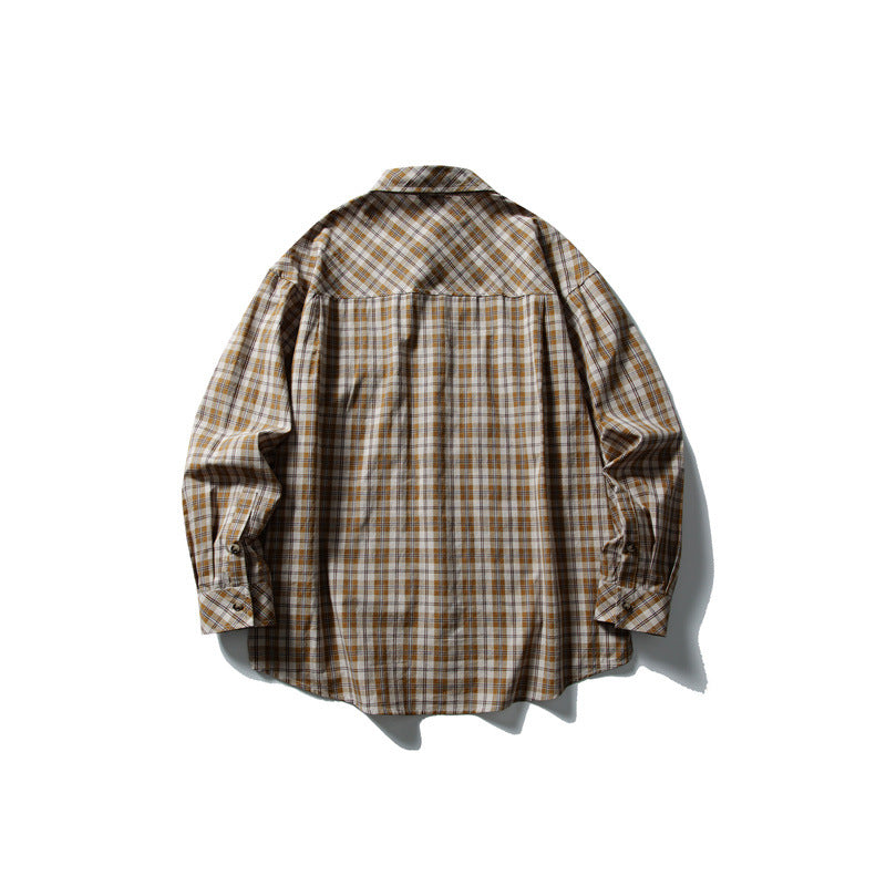 Casual long sleeved checkered shirt men's and women's loose shirt - V.I.P Digital Presence
