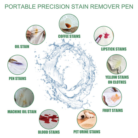 Portable Precision Stain Remover Pen, Free Wash Remove Oil Stains Yellow Clothes Clean And Decontamination Pen - V.I.P Digital Presence