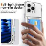Suitable for iPhone 16 transparent mobile phone case 15 Pro Max case beer flip card slot Apple 14 anti-fall protective case