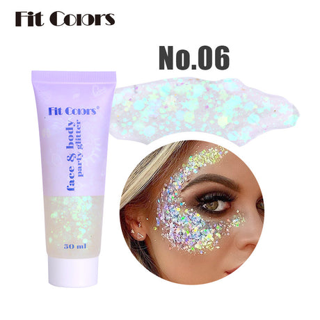 Fit Colors Sequin Gel Mermaid Scale Face Body Lip Sequin Eye Shadow Bright Polarized Stage Makeup - V.I.P Digital Presence