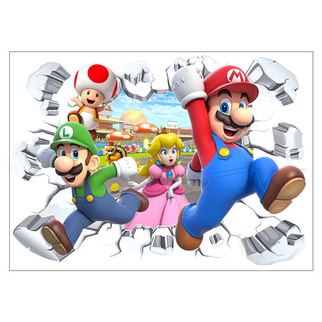 Mario Stickers Super Mario Stickers Children's Room Cartoon Self Adhesive Waterproof Wall Stickers - V.I.P Digital Presence