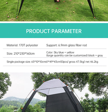 Pop Up Beach Tent Sun Shade Shelter Anti-UV Shelter Fully Automatic Folding Camping Tent - V.I.P Digital Presence