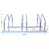 3 bicycle parking racks, 22-28 inch wheel supports, maximum tire width 2.15 inches, galvanized - V.I.P Digital Presence