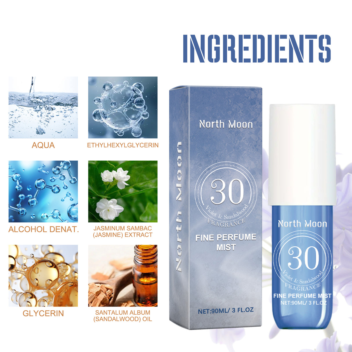 Violet Perfume Spray, Fresh Light Fragrance Behind Ears And Wrist Lasting Charm Perfume - V.I.P Digital Presence