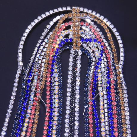 Accessories: rhinestone long tassel headpiece, exaggerated personality headband, Instagram style hair accessory, hair hook - V.I.P Digital Presence
