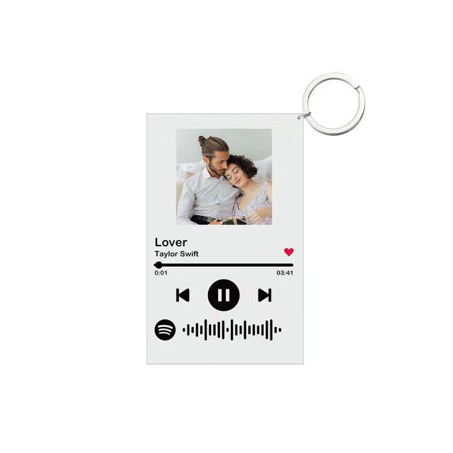 Acrylic keychain personalized music card DIY pattern - V.I.P Digital Presence