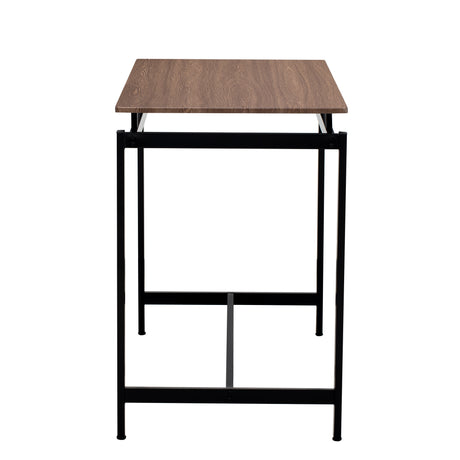 TREXM 5-piece compact bar table with table and stool - modern industrial design (dark brown) - V.I.P Digital Presence