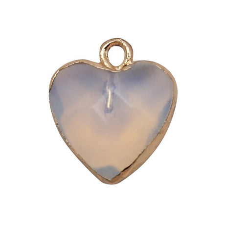 Women Jewelry  12.5mm Small Lovely Heart Pendant Labradorit Aventurine Opal Rose Crystal Quartz Stone Pendant DIY for Necklace - V.I.P Digital Presence