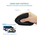 Wireless Mouse Ergonomic Optical 2.4G 800/1200/1600DPI Colorful Light Wrist Healing Vertical Mouse - V.I.P Digital Presence
