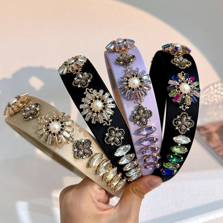 Fashionable Baroque Retro Set Water Diamond Flower Headband - V.I.P Digital Presence