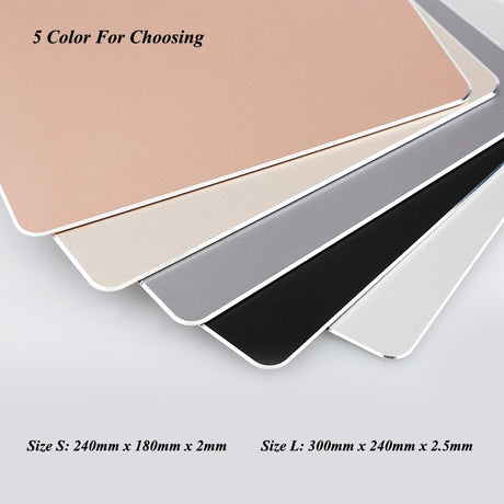 Aluminum Alloy Smooth Mouse Pad 240x180/300mm Hard Metal Slim Desk Mat Rubber Anti-slip Bottom Speed Control Mousepad For Gaming - V.I.P Digital Presence