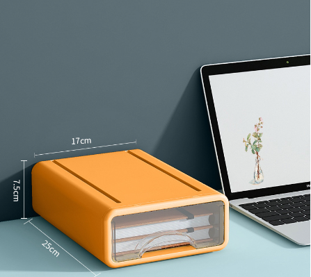 Office home desktop cosmetics stationery transparent storage box drawer type sundries storage box - V.I.P Digital Presence