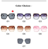 Higody Fashion Women Oversize Sunglasses Gradient Plastic Brand Designer Female Sun Glasses UV400 lentes