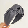 Fashionable knot wide edge satin fabric headband - V.I.P Digital Presence