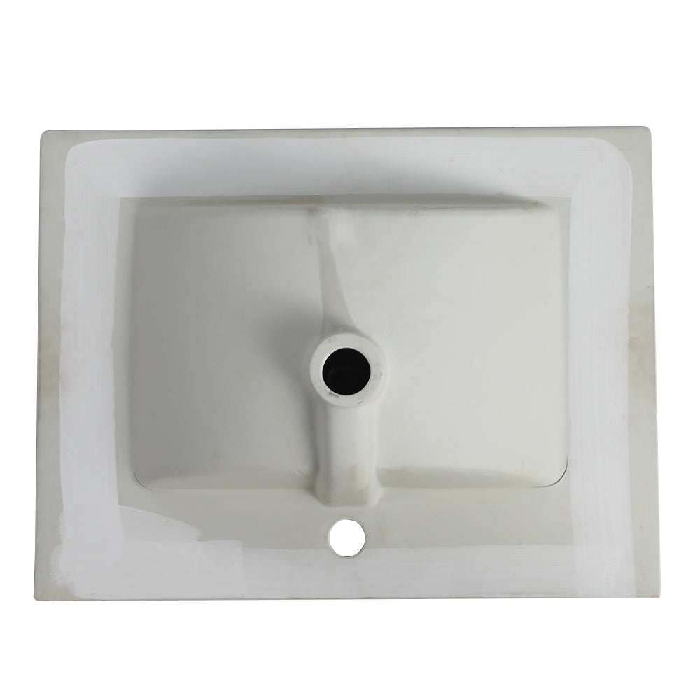 24 Inch Bathroom Ceramic Sink Basin, White - V.I.P Digital Presence