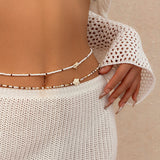 Ocean Wind Body Chain Rice Bead Double Waist Chain Sea Star Animal Bead Body Chain - V.I.P Digital Presence