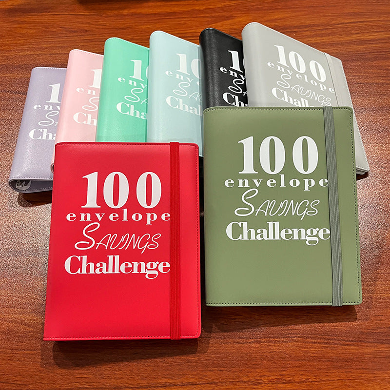 100 Envelope Challenge Binder Couple 100 Day Challenge Hand Account Money Savings Notepad - V.I.P Digital Presence
