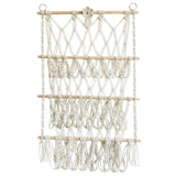Simple decoration of shelves for children's rooms book ornaments wooden sticks 3-layer plush Bohemian toy storage net bag - V.I.P Digital Presence