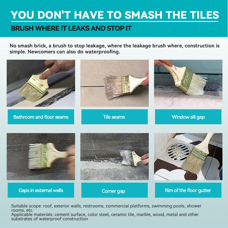 Transparent Waterproof Adhesive, Toilet Kitchen Exterior Wall Roof Leakproof Repair Leak-Free Brick Waterproof Coating - V.I.P Digital Presence