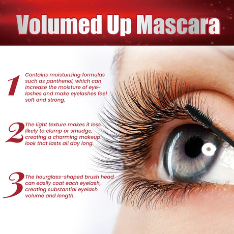 Volumed Up Mascara, Moisturizing Eyelashes Long And Curly Black Beautiful Natural Makeup Hold Mascara - V.I.P Digital Presence