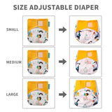 Happy Flute 1 pcs heavy wetter night AIO AI2 baby cloth diaper nappy one size fit all - V.I.P Digital Presence