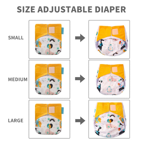 Happy Flute 1 pcs heavy wetter night AIO AI2 baby cloth diaper nappy one size fit all - V.I.P Digital Presence