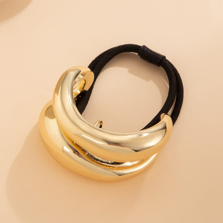 Personalized retro double-layer arc elastic hairpin irregular temperament hair ring - V.I.P Digital Presence