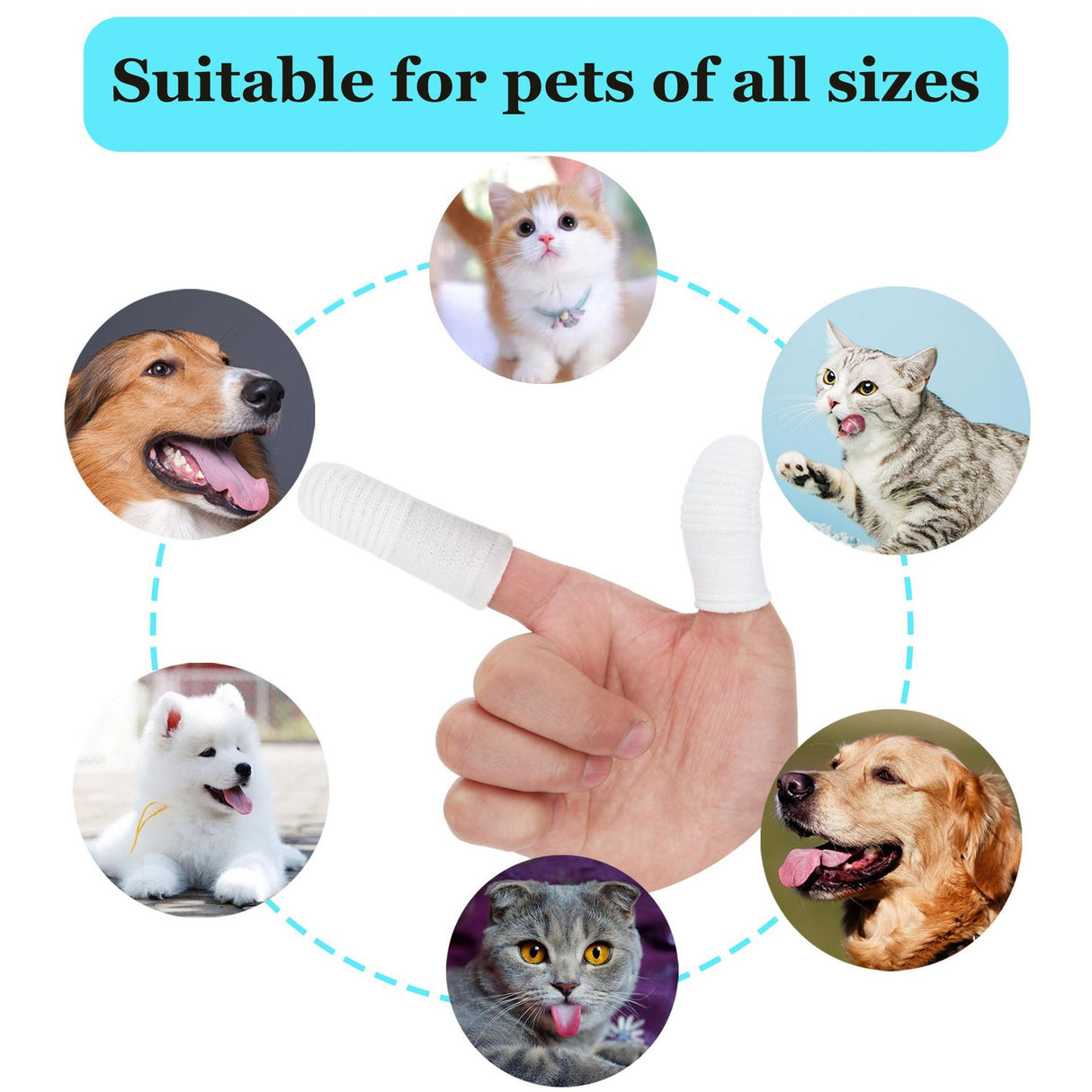 Pet Finger Toothbrush for Dogs and Cats Oral Care Tool Small Cat Finger Toothbrush Grooming Supplies - V.I.P Digital Presence