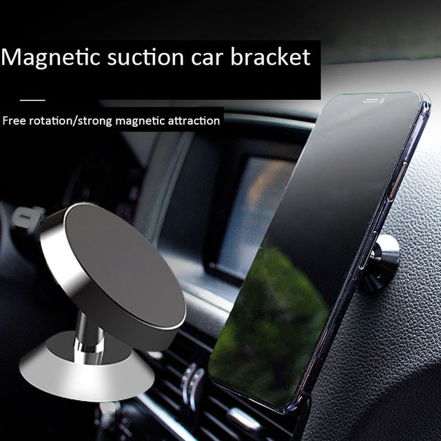 Car mounted mobile phone holder, fixed navigation, magnetic suction, automotive supplies, suction cup universal support, instrum - V.I.P Digital Presence