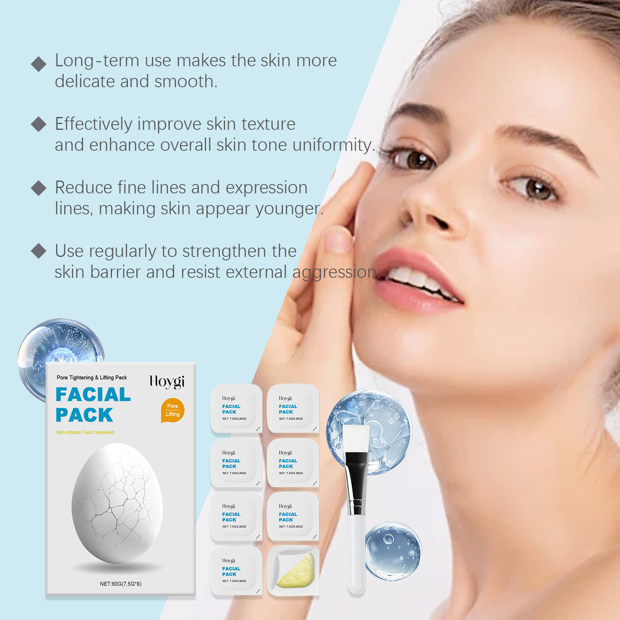 Full Face Treatment Mask, Exfoliating, Moisturizing, Improving Dullness And Gentle Cleansing Skin Care Mask