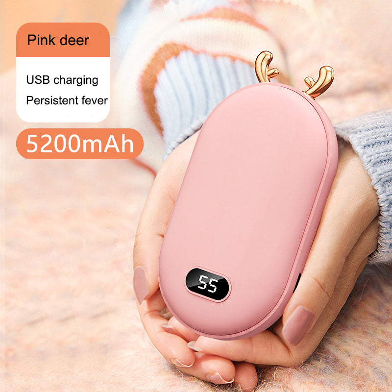 Mini Space Number Display Warm Hand Treasure 2-in-1 Warm Hand Treasure Charging - V.I.P Digital Presence