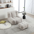 Fluffy bean bag chair Super soft couch chair with memory foam and footstool Indoor modern focus bean bag chair - V.I.P Digital Presence