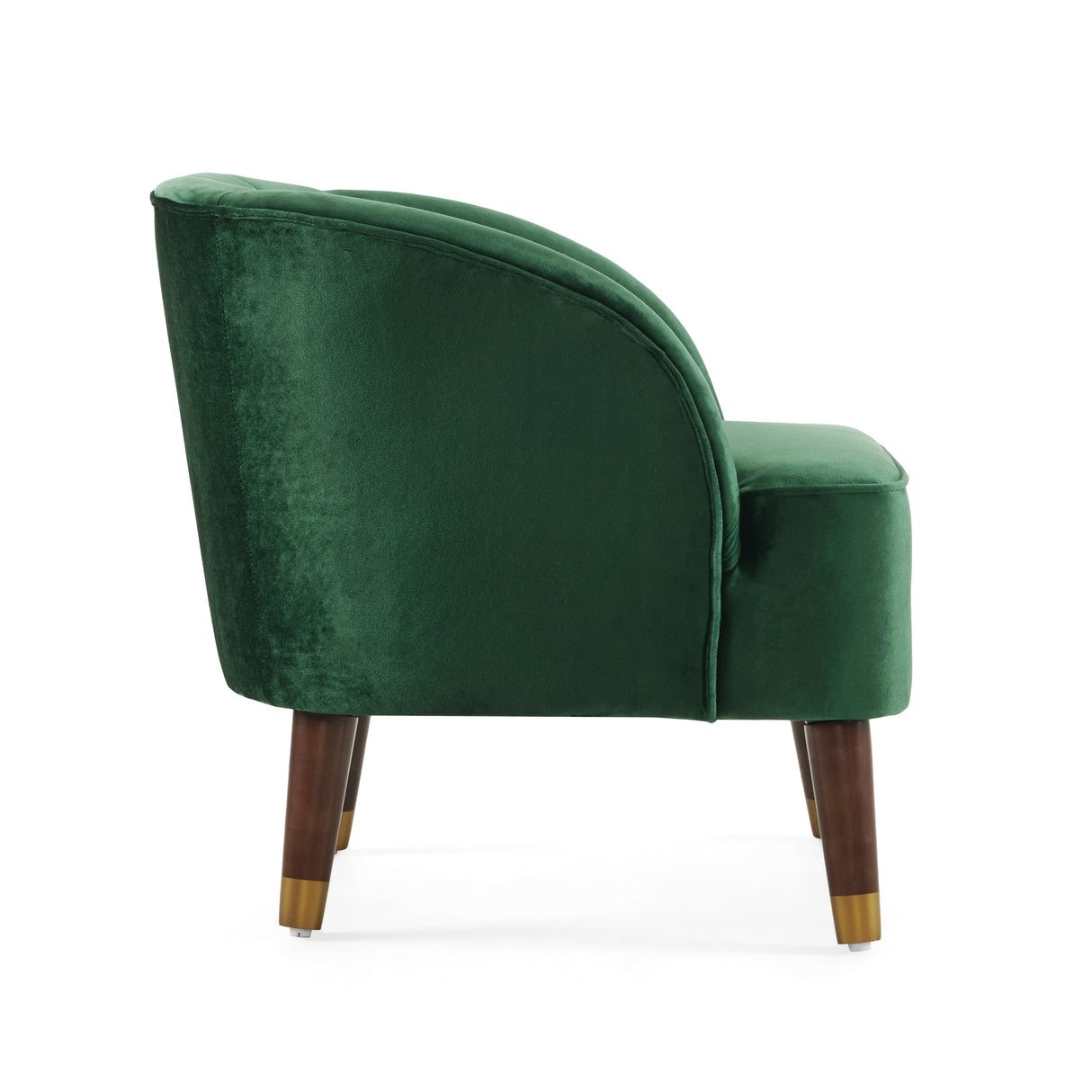 Upholstered Barrel Accent Chair With Wooden Legs - V.I.P Digital Presence
