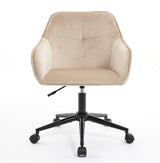 Velvet Office Desk Chair, Modern Home Desk Chair with Wheels , Vanity Chairs for Living Room, Bedroom,Study Room - V.I.P Digital Presence