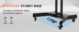 FANCO Universal Rotating TV Stand, suitable for 32-80 inch TVs, adjustable tilt height, maximum VESA 600x400mm (black) - V.I.P Digital Presence