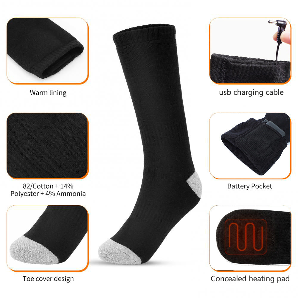 3-speed heating socks with charging intelligent heating warm feet outdoor anti cold long socks for warmth - V.I.P Digital Presence